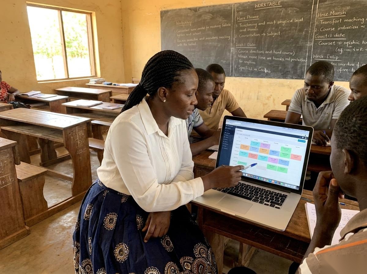 Photo réaliste d'un élève consultant son emploi du temps sur son téléphone